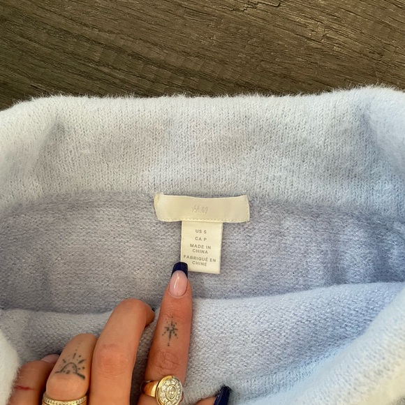 Off the shoulder light blue women’s sweater - Picture 2 of 2